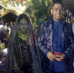 Dhoni Sakshi Wedding reception photos